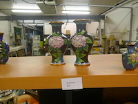 Vaasjes in cloisonne - afbeelding 1 van  1