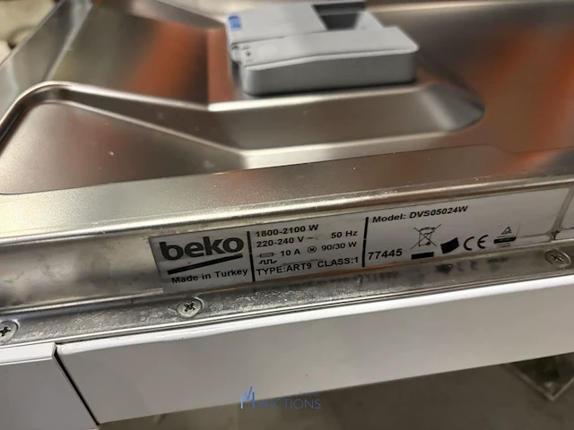 Vaatwasmachine beko dvs05024w art9 - afbeelding 4 van  5