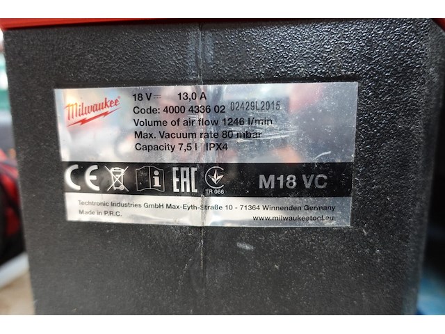 Vacuum milwaukee - afbeelding 5 van  5