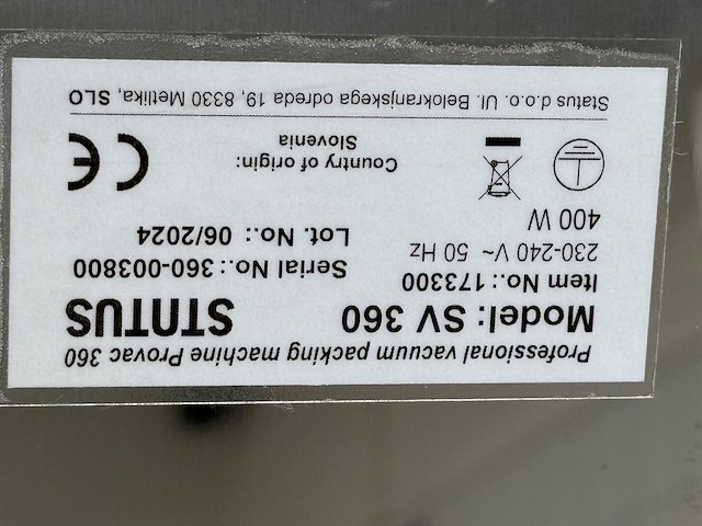 Vacuummachine status - afbeelding 4 van  5