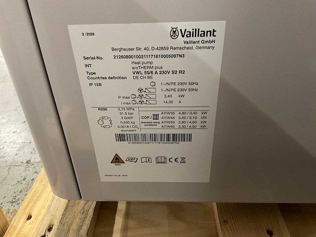 Vaillant arotherm plus vwl 55/6 a 230v s2 warmtepomp - afbeelding 9 van  9