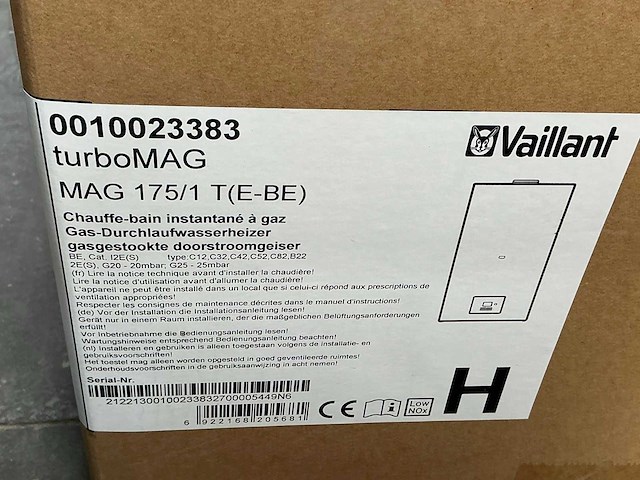 Vaillant turbomag 175/1 doorstroomgeiser - afbeelding 3 van  3