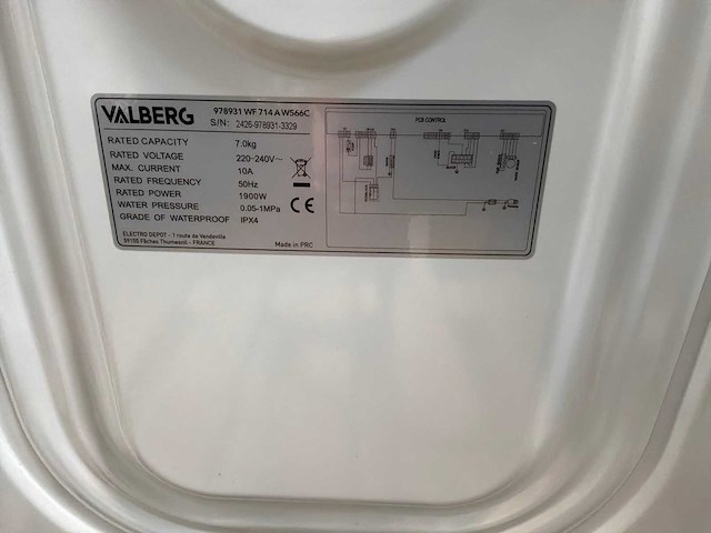 Valberg wasmachine en droogkast - afbeelding 3 van  3