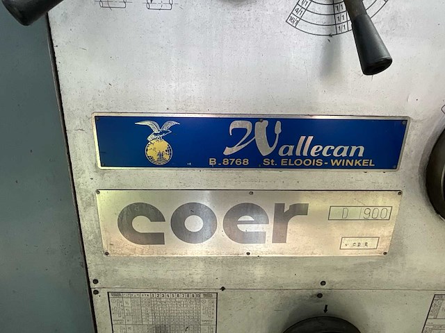 Vallecan coer d900 horizontale draaibank - afbeelding 10 van  12