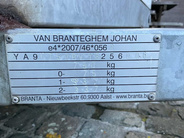 Van branteghem mobiele vrieswagen aanhangwagen - afbeelding 6 van  8