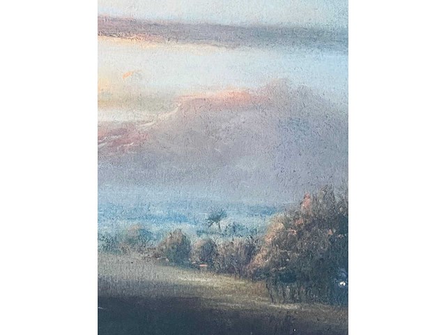 Van de ven - zonsondergang - originele pastel - ingelijst - afbeelding 3 van  12
