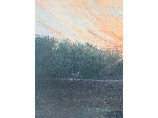 Van de ven - zonsondergang - originele pastel - ingelijst - afbeelding 4 van  12