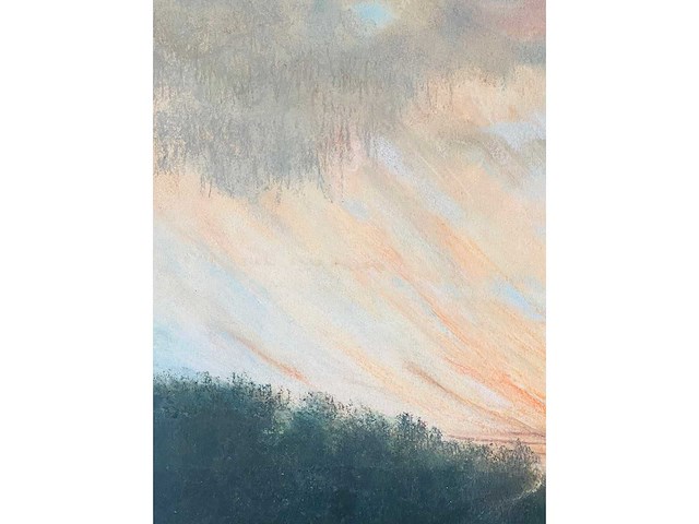 Van de ven - zonsondergang - originele pastel - ingelijst - afbeelding 10 van  12