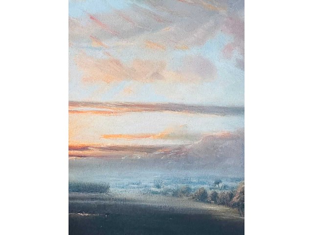 Van de ven - zonsondergang - originele pastel - ingelijst - afbeelding 11 van  12