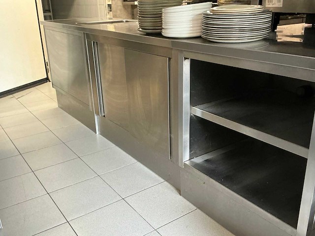 Van gestel l-vormige rvs werktafel - afbeelding 2 van  21