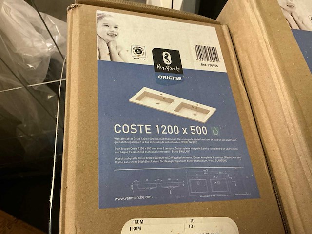 Van marcke coste wastafeltablet (2x) - afbeelding 1 van  3