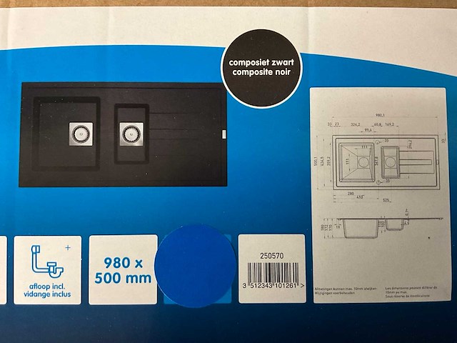 Van marcke évier spoeltafel - afbeelding 1 van  3