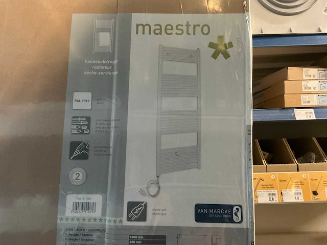Van marcke maestro elektrische handdoekradiator (2x) - afbeelding 1 van  2