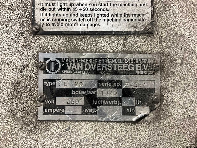 Van oversteeg se 20 stansmachine - afbeelding 4 van  5