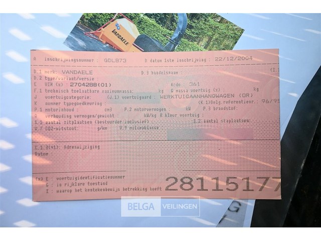 Vandaele hakselaar op aanhangwagen - afbeelding 12 van  15