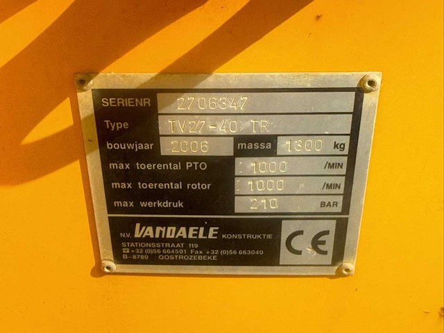 Vandaele tv27-40 tr 2006 maalmachine - afbeelding 7 van  7