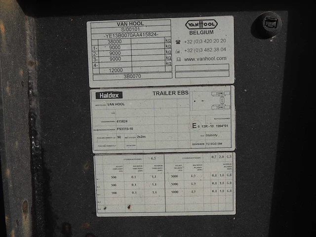 Vanhool - 2011 - 20'-30' containerchassis adr - oplegger - afbeelding 6 van  18
