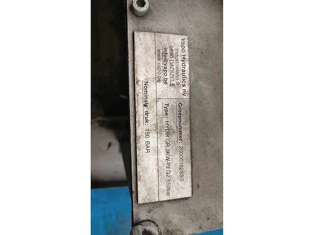 Vapo hydraulische schaarheftafel met hydrauliekgroep - afbeelding 2 van  3