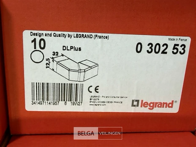 Variablele platte hoek legrand dlplus (10 st/doos-5 dozen) - afbeelding 2 van  2