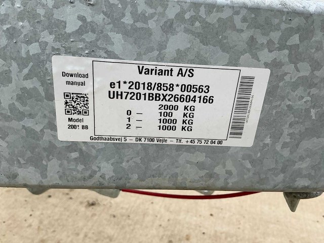 Variant 2001bb boottrailer *ongebruikt/garantie* - afbeelding 4 van  11