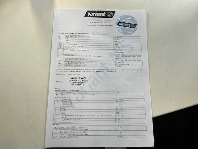 Variant 750js jetski trailer *ongebruikt/garantie* - afbeelding 4 van  12