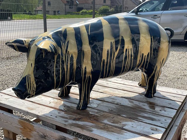 Varken staand h50cm x l100cm black trash gold - afbeelding 1 van  3