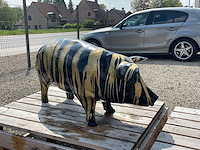 Varken staand h50cm x l100cm black trash gold - afbeelding 3 van  3