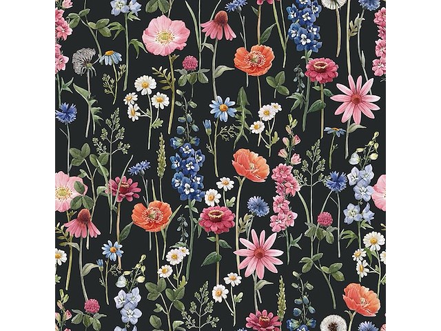 Varypaper behang met bloemen, 4 rollen - afbeelding 1 van  6