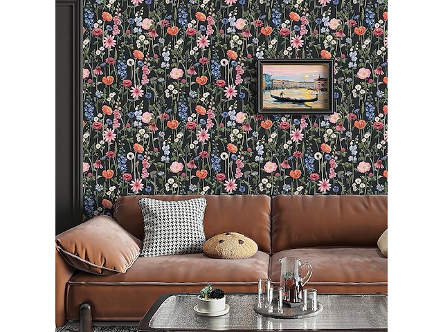 Varypaper behang met bloemen, 4 rollen - afbeelding 6 van  6