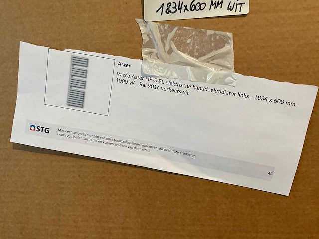 Vasco aster elektrische handdoekradiator - afbeelding 3 van  3