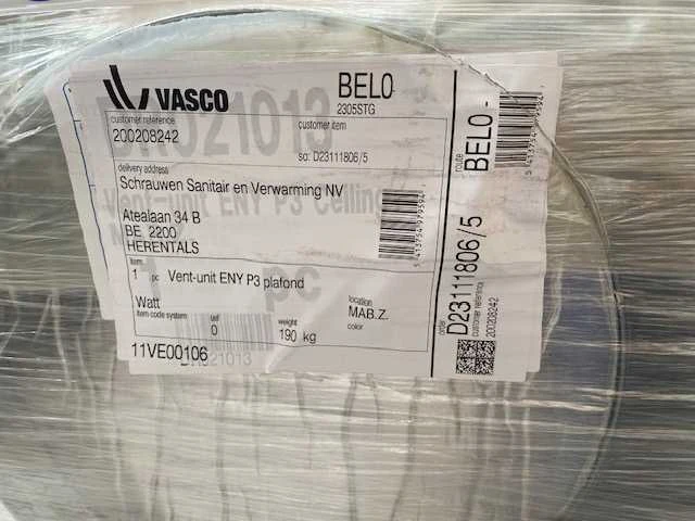Vasco energy plus eny-p3 ventilatie-unit met warmteterugwinning (x1) - afbeelding 3 van  9