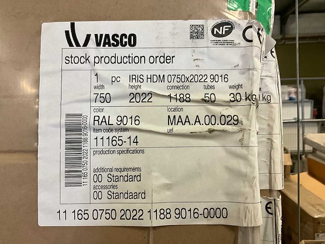 Vasco iris hdm handdoekradiator (2x) - afbeelding 1 van  3