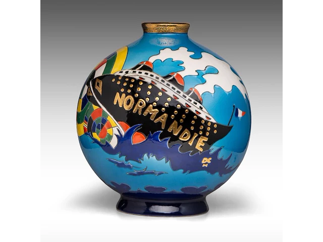 Vase 'normandie', danillo curetti (1953-1993) for faiences de longwy, france, ed. 24/50 40 cm. (15 3/4 in.) - afbeelding 1 van  8