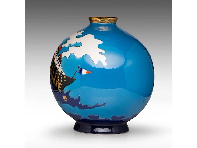 Vase 'normandie', danillo curetti (1953-1993) for faiences de longwy, france, ed. 24/50 40 cm. (15 3/4 in.) - afbeelding 2 van  8