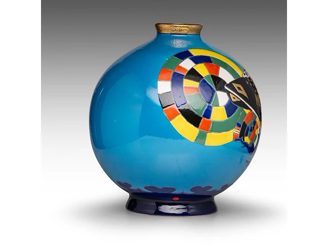 Vase 'normandie', danillo curetti (1953-1993) for faiences de longwy, france, ed. 24/50 40 cm. (15 3/4 in.) - afbeelding 5 van  8