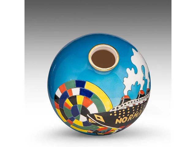 Vase 'normandie', danillo curetti (1953-1993) for faiences de longwy, france, ed. 24/50 40 cm. (15 3/4 in.) - afbeelding 6 van  8