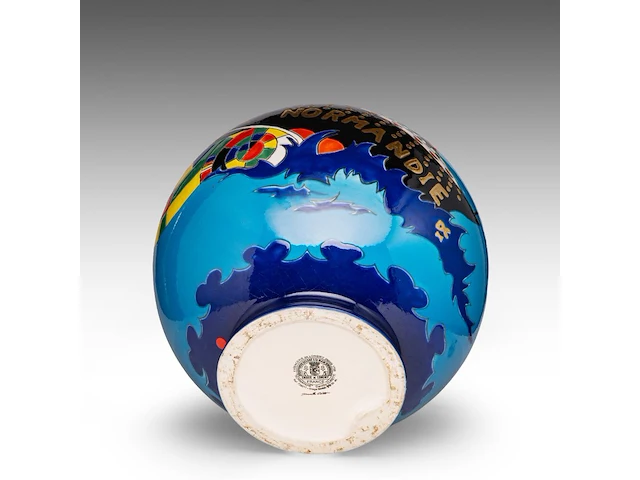 Vase 'normandie', danillo curetti (1953-1993) for faiences de longwy, france, ed. 24/50 40 cm. (15 3/4 in.) - afbeelding 7 van  8