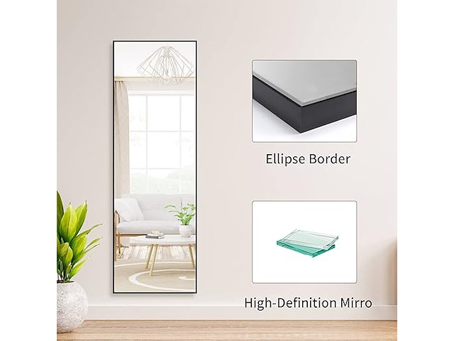 Vasemouh lichaamsspiegel (165 x 51 cm) - afbeelding 3 van  4