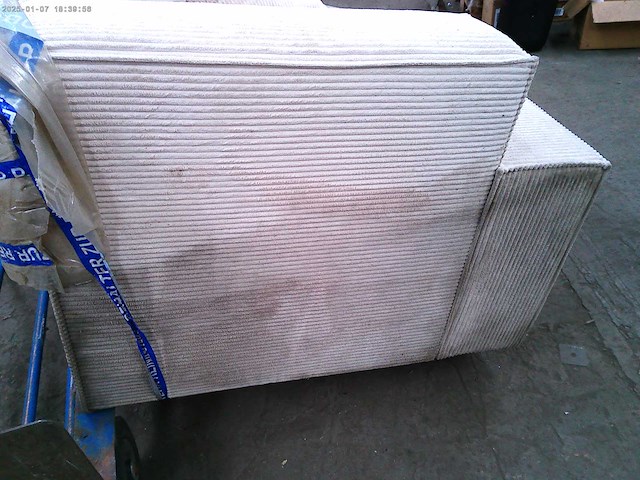 Vaste panoramische hoekbank - beige corduroy - afbeelding 13 van  14