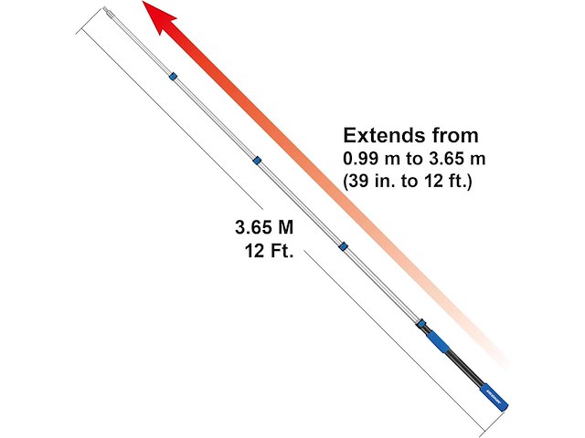 Vaughan 3,7m verfverlenging, hoogafstands telescopische verfbevestiging – 050201e - afbeelding 4 van  8