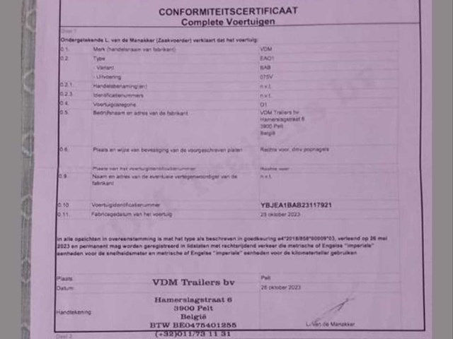 Vdm-aanhangwagens eao1 mini - caravan trailers - afbeelding 19 van  26