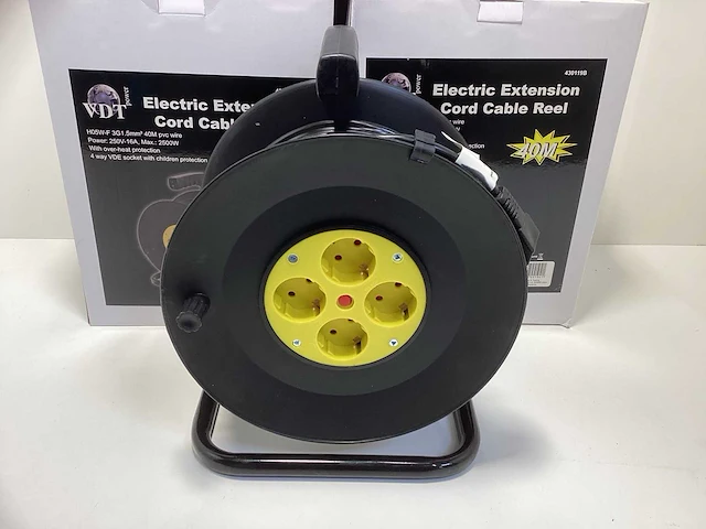 Vdt snoer- kabelhaspel - 40 meter - 230v (3x) - afbeelding 4 van  10