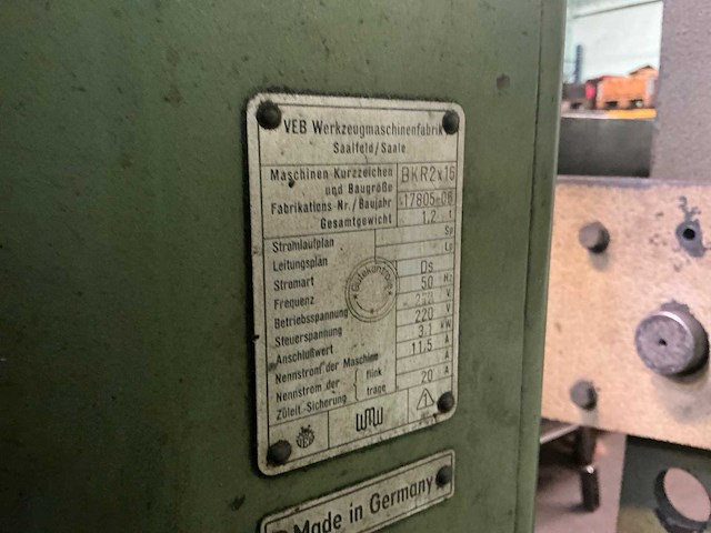 Veb bkr2x16 dubbele kolomboormachine - afbeelding 2 van  10