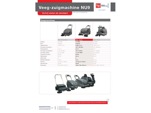 Veeg-zuigmachine numatic nu9 - afbeelding 8 van  8