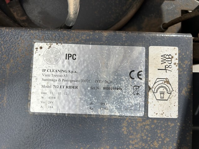 Veegmachine ip cleaning 712 et rider - afbeelding 6 van  7