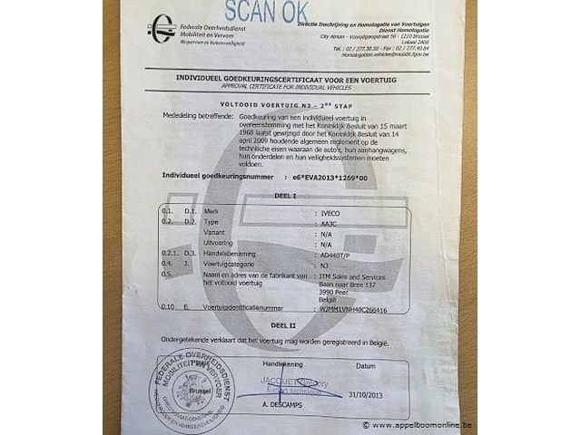 Veegwagen iveco ad440t/p, datum 1ste inschrijving 11/12/2013, km-stand laatste keuring 29/10/2026 96.673, euro eev - afbeelding 5 van  16