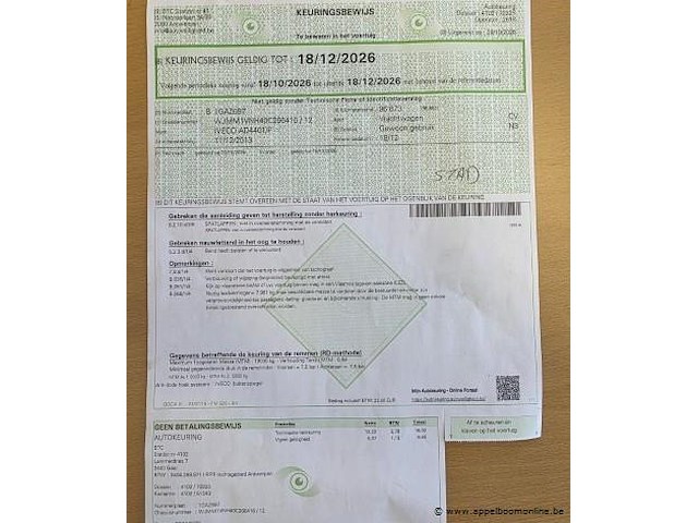 Veegwagen iveco ad440t/p, datum 1ste inschrijving 11/12/2013, km-stand laatste keuring 29/10/2026 96.673, euro eev - afbeelding 6 van  16