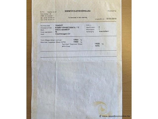 Veegwagen iveco ad440t/p, datum 1ste inschrijving 11/12/2013, km-stand laatste keuring 29/10/2026 96.673, euro eev - afbeelding 7 van  16