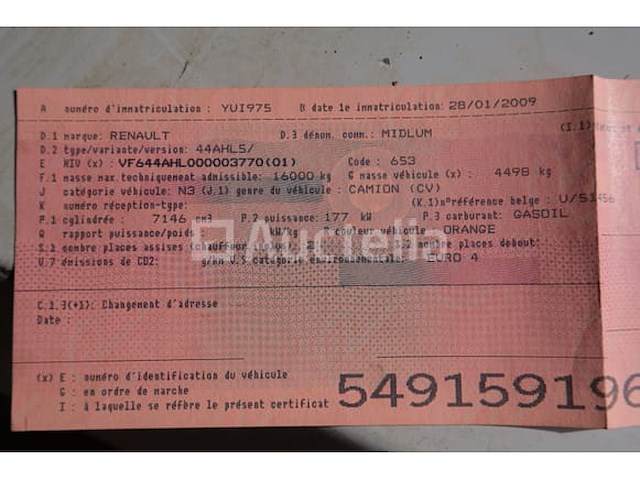 Veegwagen renault midlum 44ahl5 (2009-66,148 km) - afbeelding 29 van  43