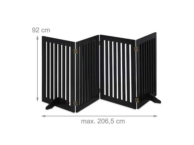 Veiligheidshek 92 cm zwart - afbeelding 4 van  4